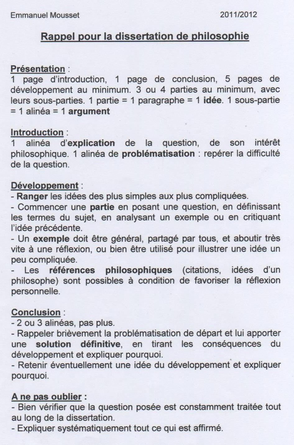 dissertation philosophie introduction annonce plan
